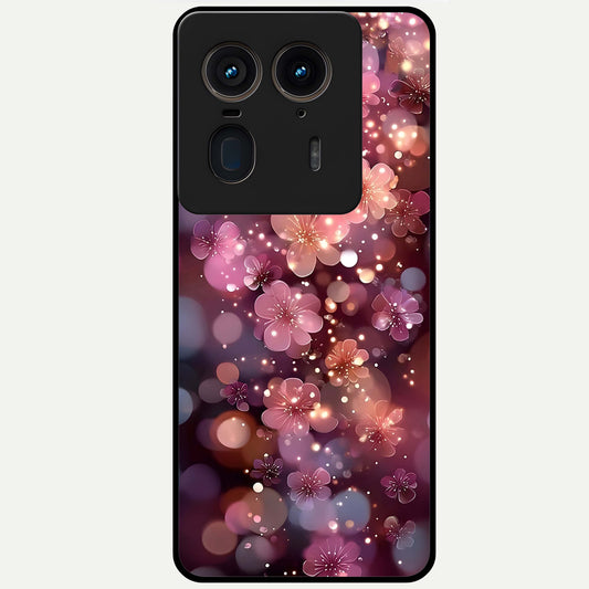  Glowing Petal Bliss Glass Case For Moto Edge 50 Ultra back cover – full design glossy printed glass finish