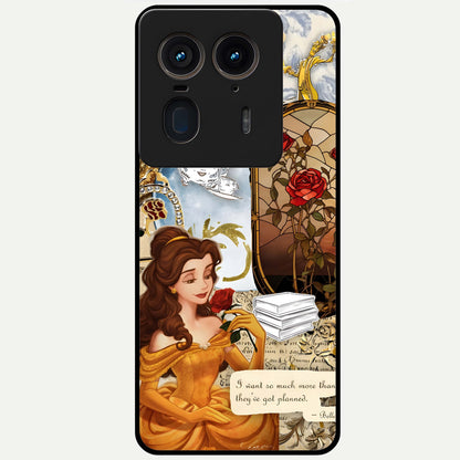 Golden Dream Belle Glass Case For Moto Edge 50 Ultra back cover – full design glossy printed glass finish