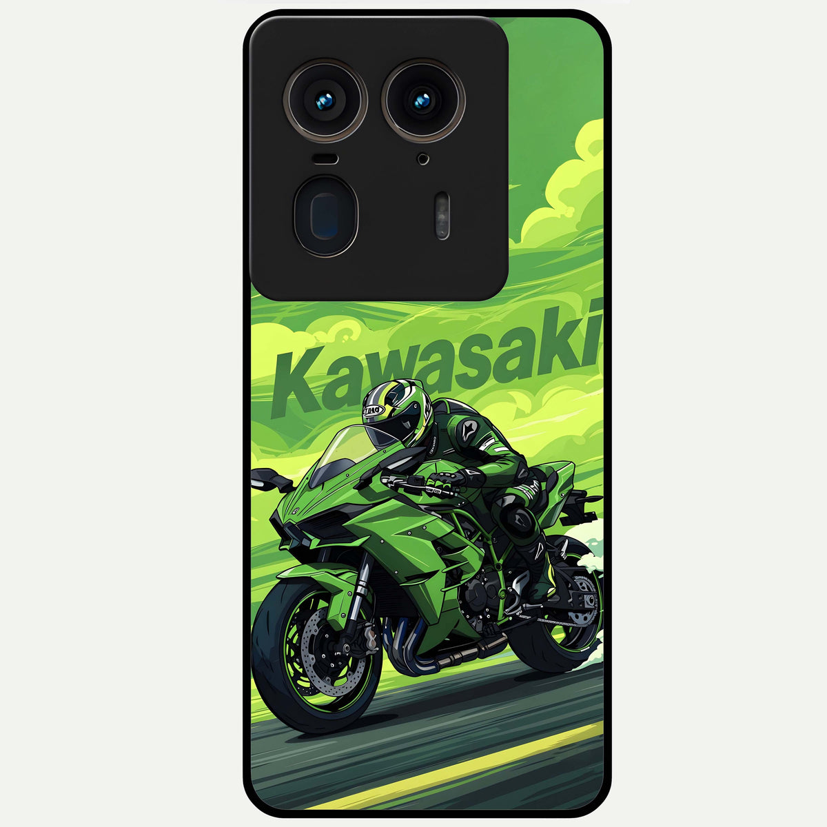  Greenery Sky Glass Case For Moto Edge 50 Ultra back cover – full design glossy printed glass finish