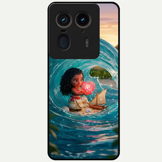  Heart of Ocean Glass Case For Moto Edge 50 Ultra back cover – full design glossy printed glass finish
