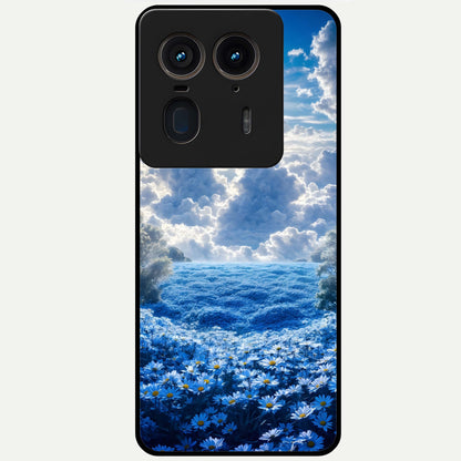  Heavenly Daisy Horizon Glass Case For Moto Edge 50 Ultra back cover – full design glossy printed glass finish
