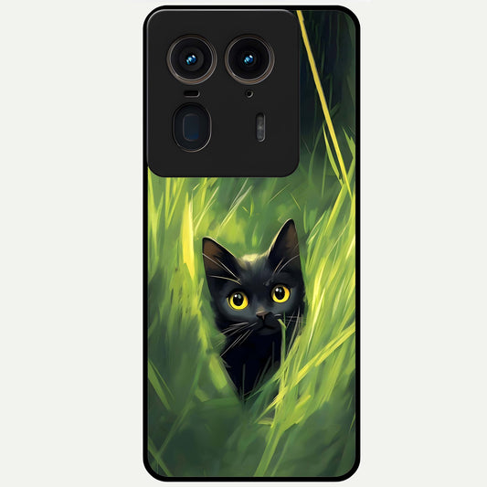  Hidden Cat Whisper Glass Case For Moto Edge 50 Ultra back cover – full design glossy printed glass finish