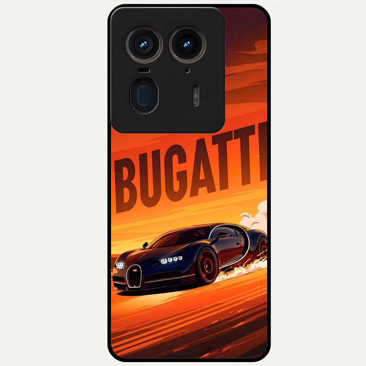  Inferno Bugatti Storm Glass Case For Moto Edge 50 Ultra back cover – full design glossy printed glass finish