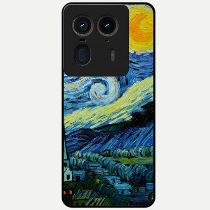  Inspired Van Gogh Art Glass Case For Moto Edge 50 Ultra back cover – full design glossy printed glass finish