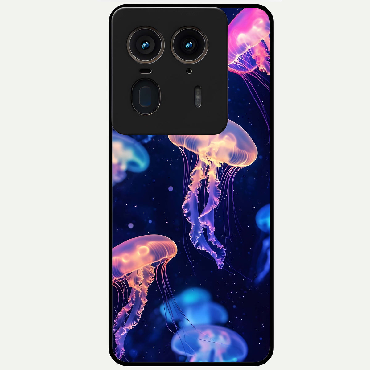 Jellyfish Pattern Glass Case For Moto Edge 50 Ultra back cover – full design glossy printed glass finish