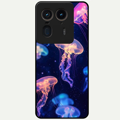  Jellyfish Pattern Glass Case For Moto Edge 50 Ultra back cover – full design glossy printed glass finish