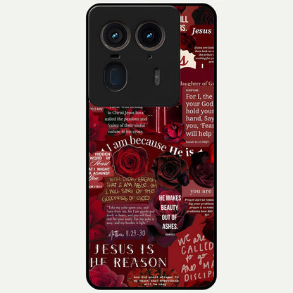  Jesus Love Heals Glass Case For Moto Edge 50 Ultra back cover – full design glossy printed glass finish