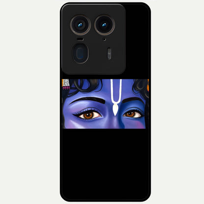  Krishna Eye Glass Case For Moto Edge 50 Ultra back cover – full design glossy printed glass finish