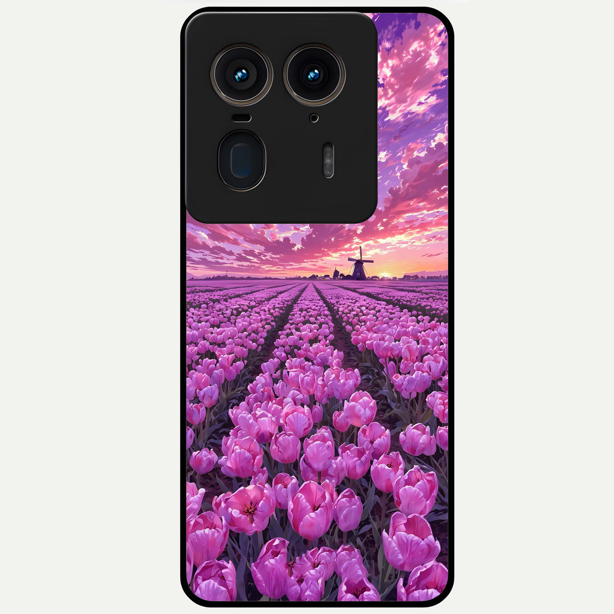  Lavender Dream Skies Glass Case For Moto Edge 50 Ultra back cover – full design glossy printed glass finish