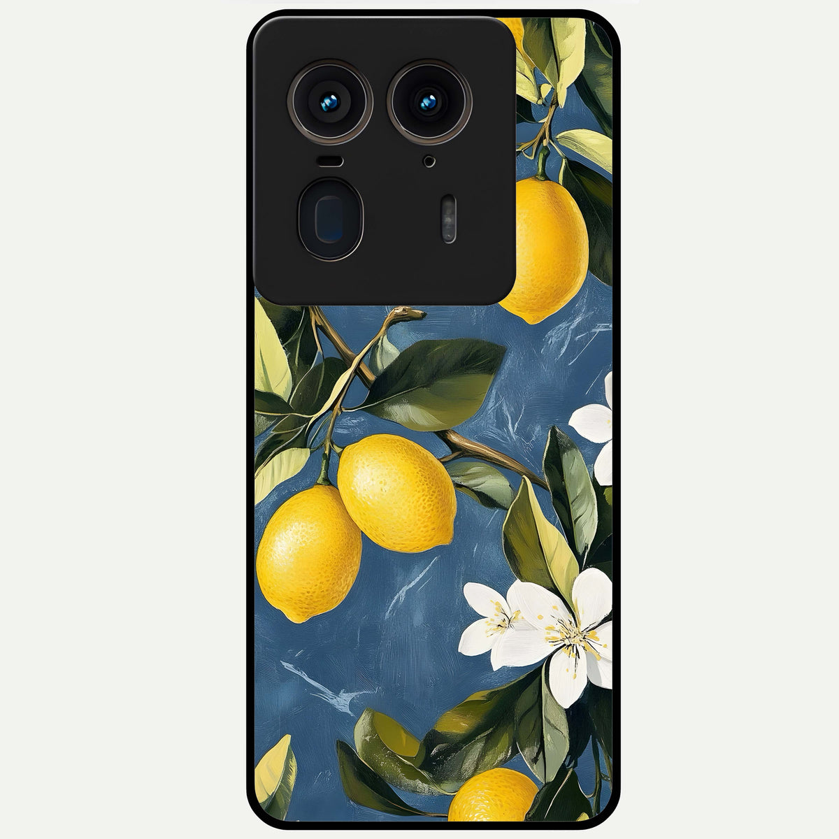  Lemon Dream Garden Glass Case For Moto Edge 50 Ultra back cover – full design glossy printed glass finish