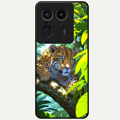  Leopard in Jungle Glass Case For Moto Edge 50 Ultra back cover – full design glossy printed glass finish