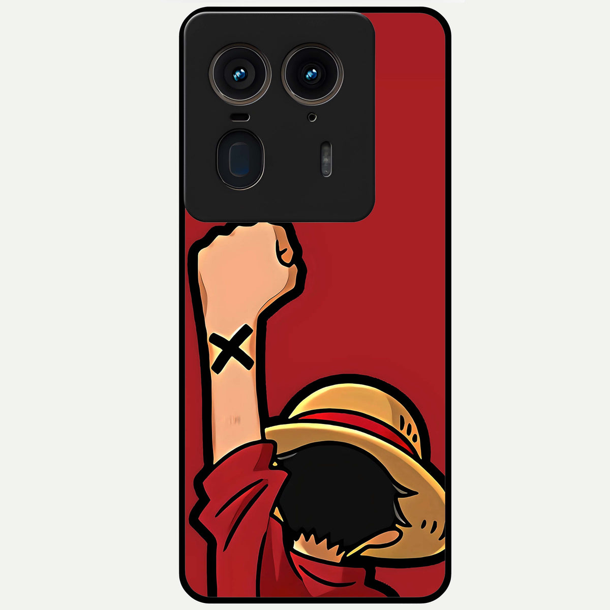  Luffy X Spirit Glass Case For Moto Edge 50 Ultra back cover – full design glossy printed glass finish