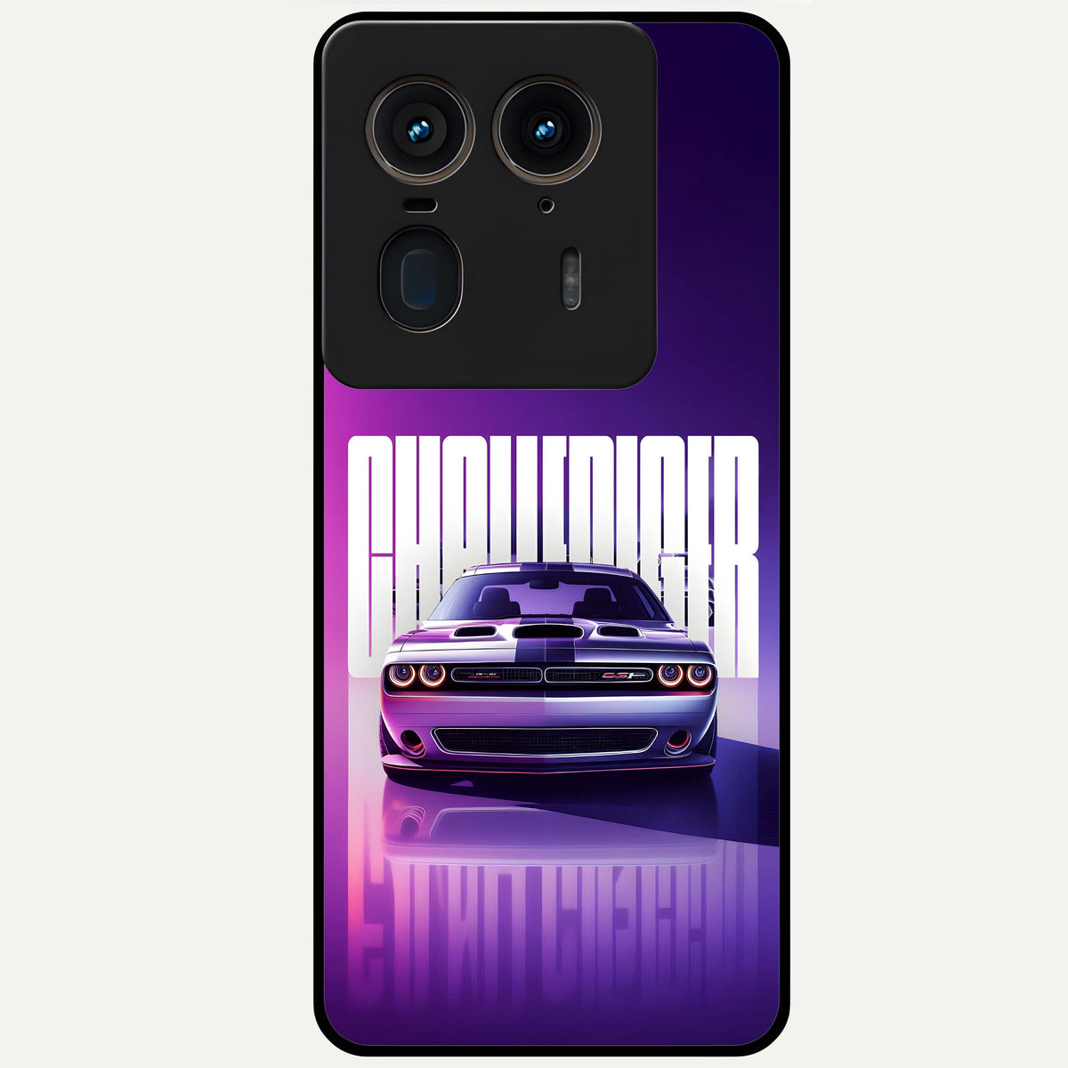  Midnight Muscle Ride Glass Case For Moto Edge 50 Ultra back cover – full design glossy printed glass finish