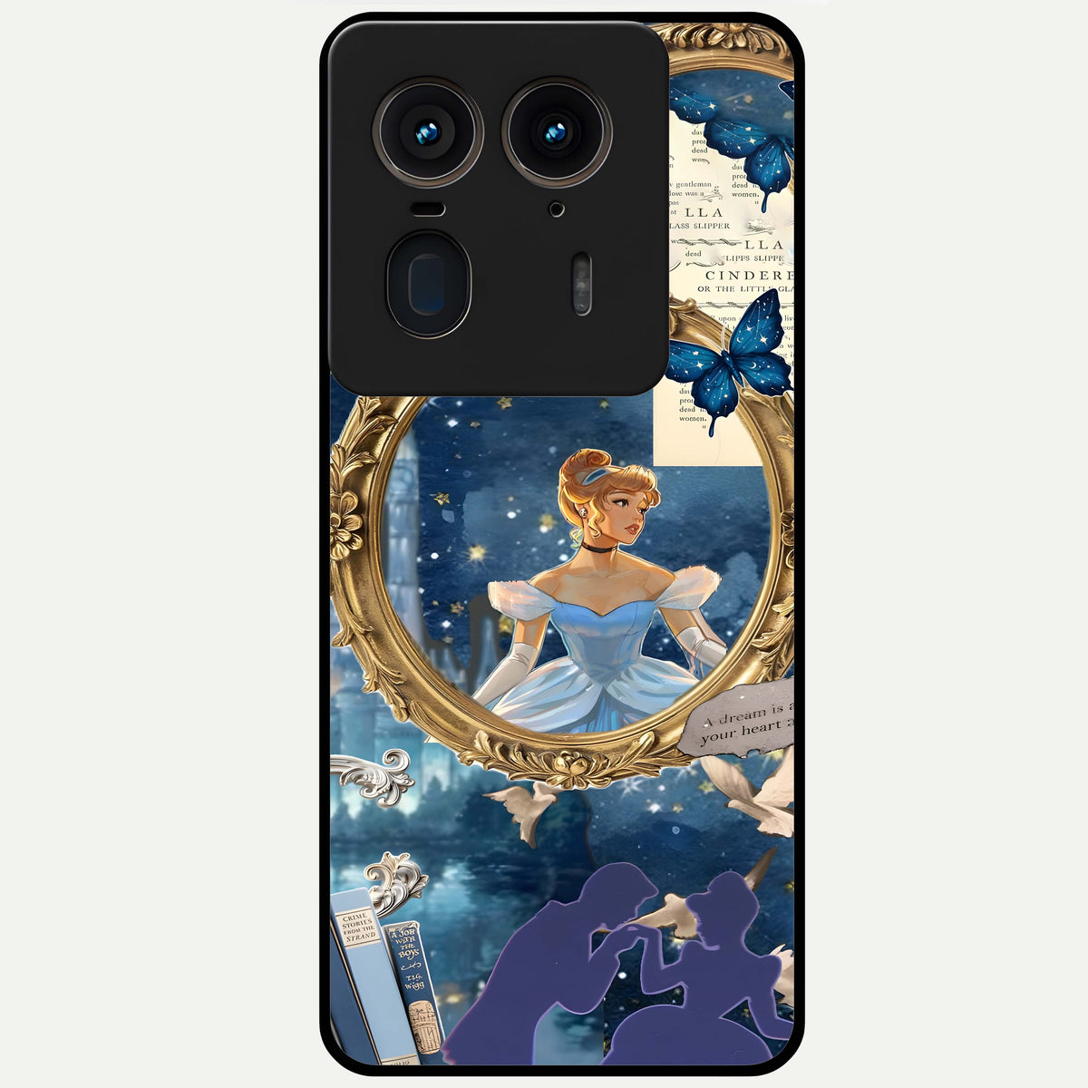  Midnight Queen Glass Case For Moto Edge 50 Ultra back cover – full design glossy printed glass finish