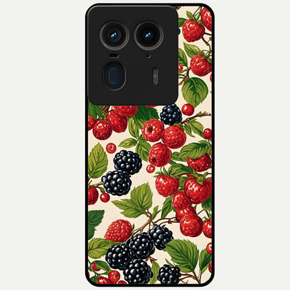  Mixed Berry Collage Glass Case For Moto Edge 50 Ultra back cover – full design glossy printed glass finish