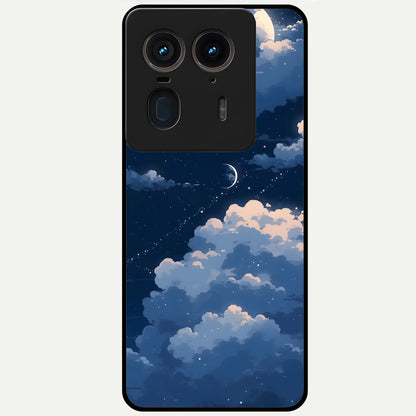  Moon Dream Haze Glass Case For Moto Edge 50 Ultra back cover – full design glossy printed glass finish