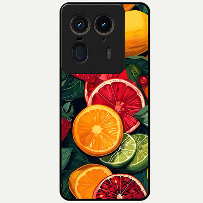  Multiple Fruits Glass Case For Moto Edge 50 Ultra back cover – full design glossy printed glass finish