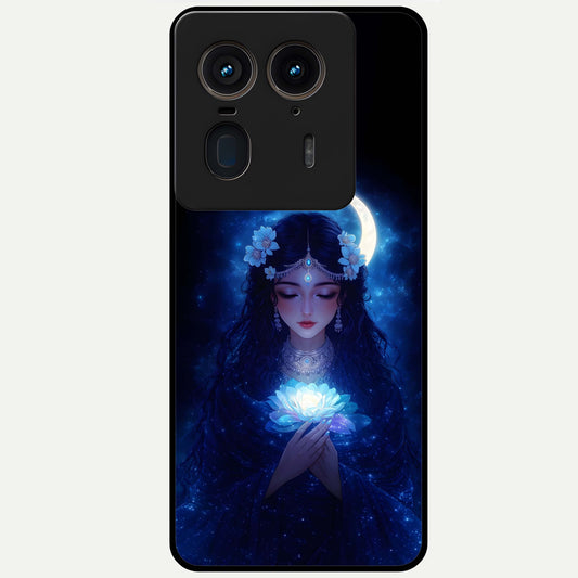  Mystic Moon Queen Glass Case For Moto Edge 50 Ultra back cover – full design glossy printed glass finish