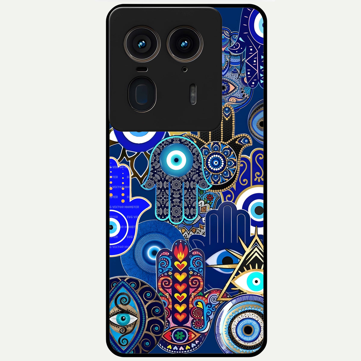  Mystic Palm Guard Glass Case For Moto Edge 50 Ultra back cover – full design glossy printed glass finish