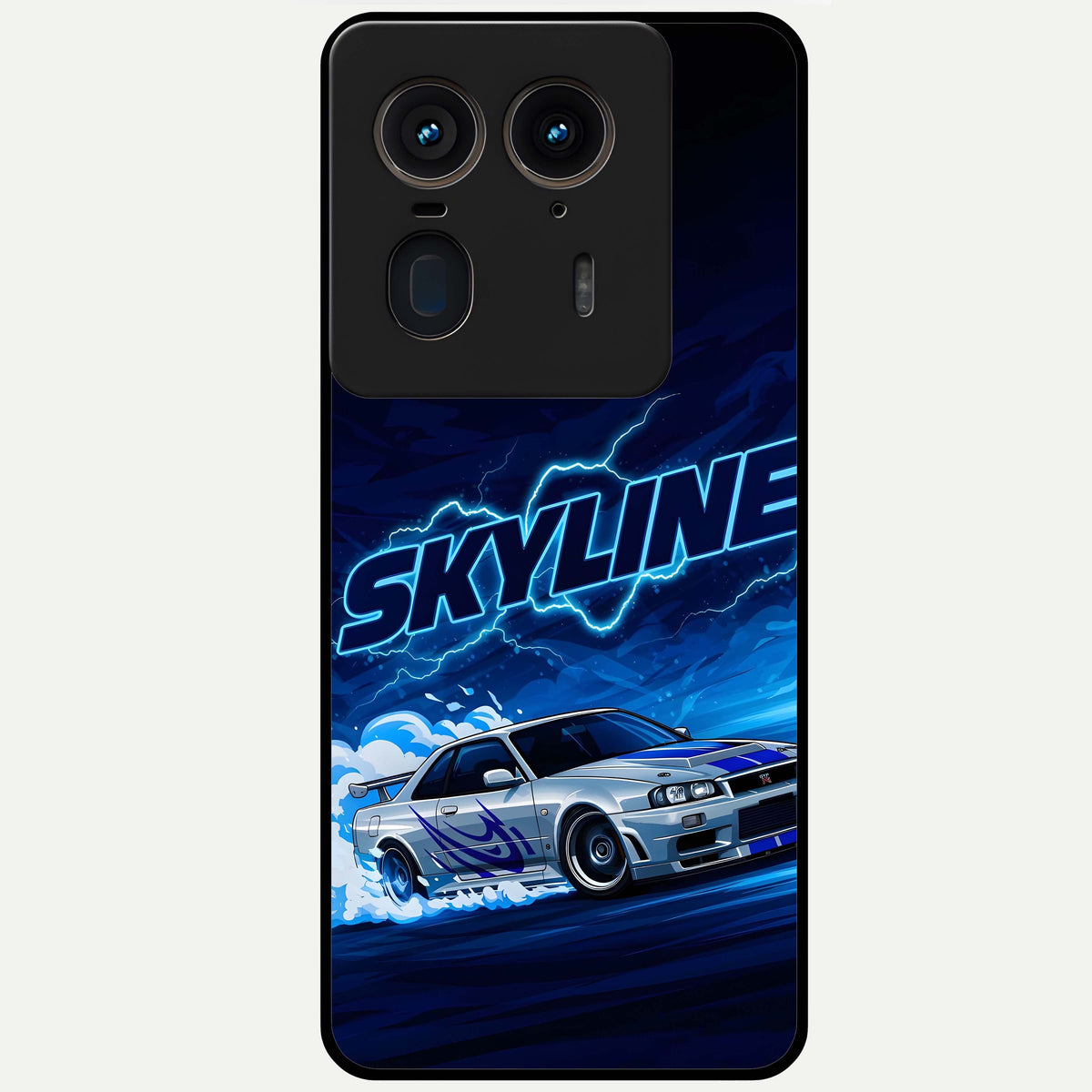  Neon Drift Beast Glass Case For Moto Edge 50 Ultra back cover – full design glossy printed glass finish