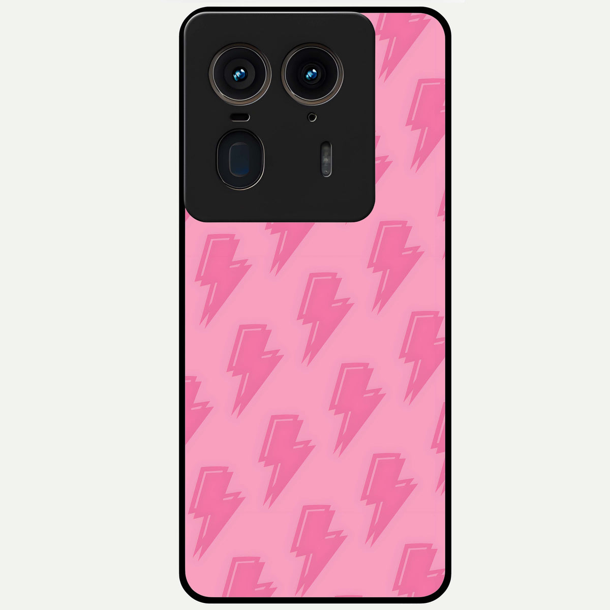  Pink Moo Magic Glass Case For Moto Edge 50 Ultra back cover – full design glossy printed glass finish