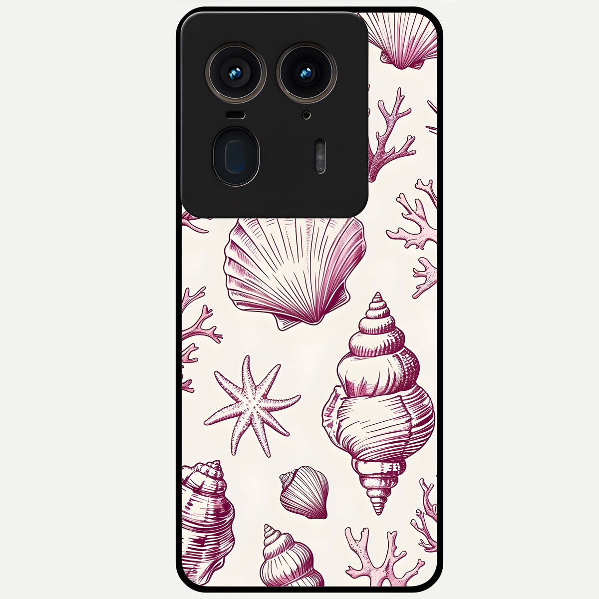  Pink Power Sparks Glass Case For Moto Edge 50 Ultra back cover – full design glossy printed glass finish