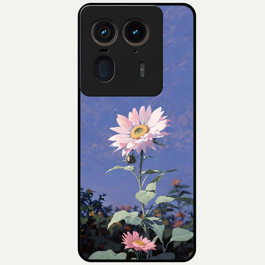  Pink Shells Outline Glass Case For Moto Edge 50 Ultra back cover – full design glossy printed glass finish