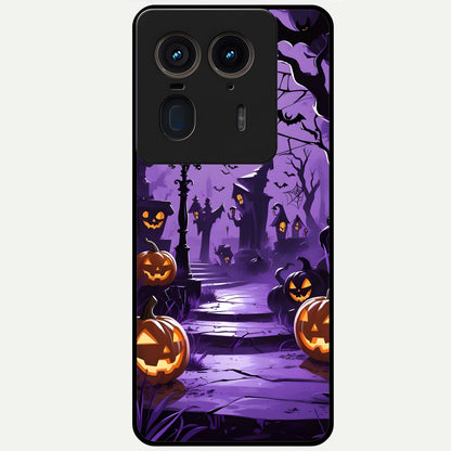  Pumpkin Patch Halloween Glass Case For Moto Edge 50 Ultra back cover – full design glossy printed glass finish