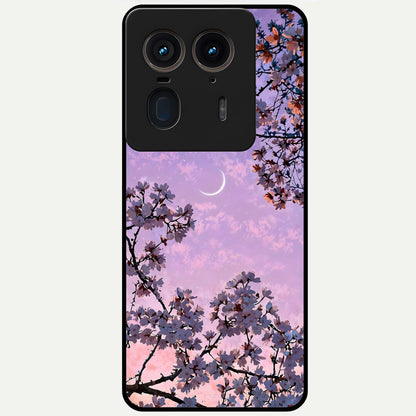  Purple Serenity Moon Glass Case For Moto Edge 50 Ultra back cover – full design glossy printed glass finish