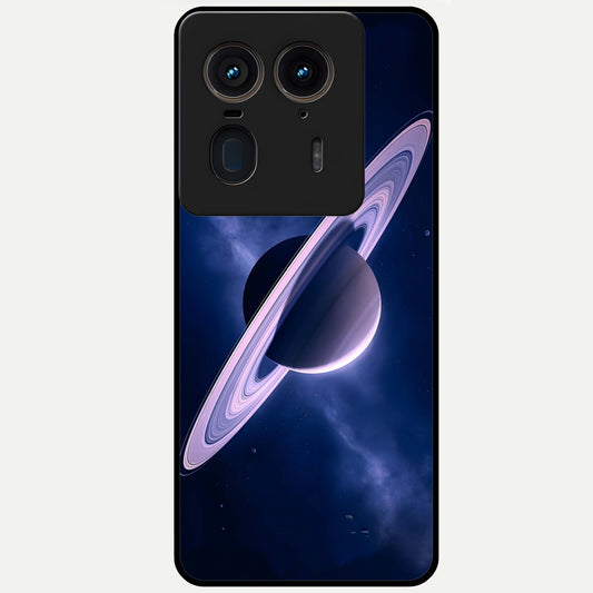  Saturn Ring Mystique Glass Case For Moto Edge 50 Ultra back cover – full design glossy printed glass finish