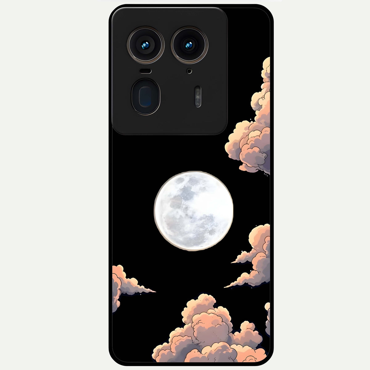  Shade Cloud Moon Glass Case For Moto Edge 50 Ultra back cover – full design glossy printed glass finish