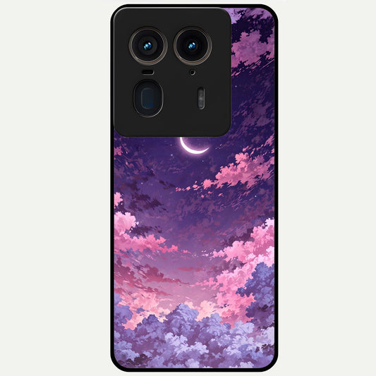  Sky Drift Clouds Glass Case For Moto Edge 50 Ultra back cover – full design glossy printed glass finish