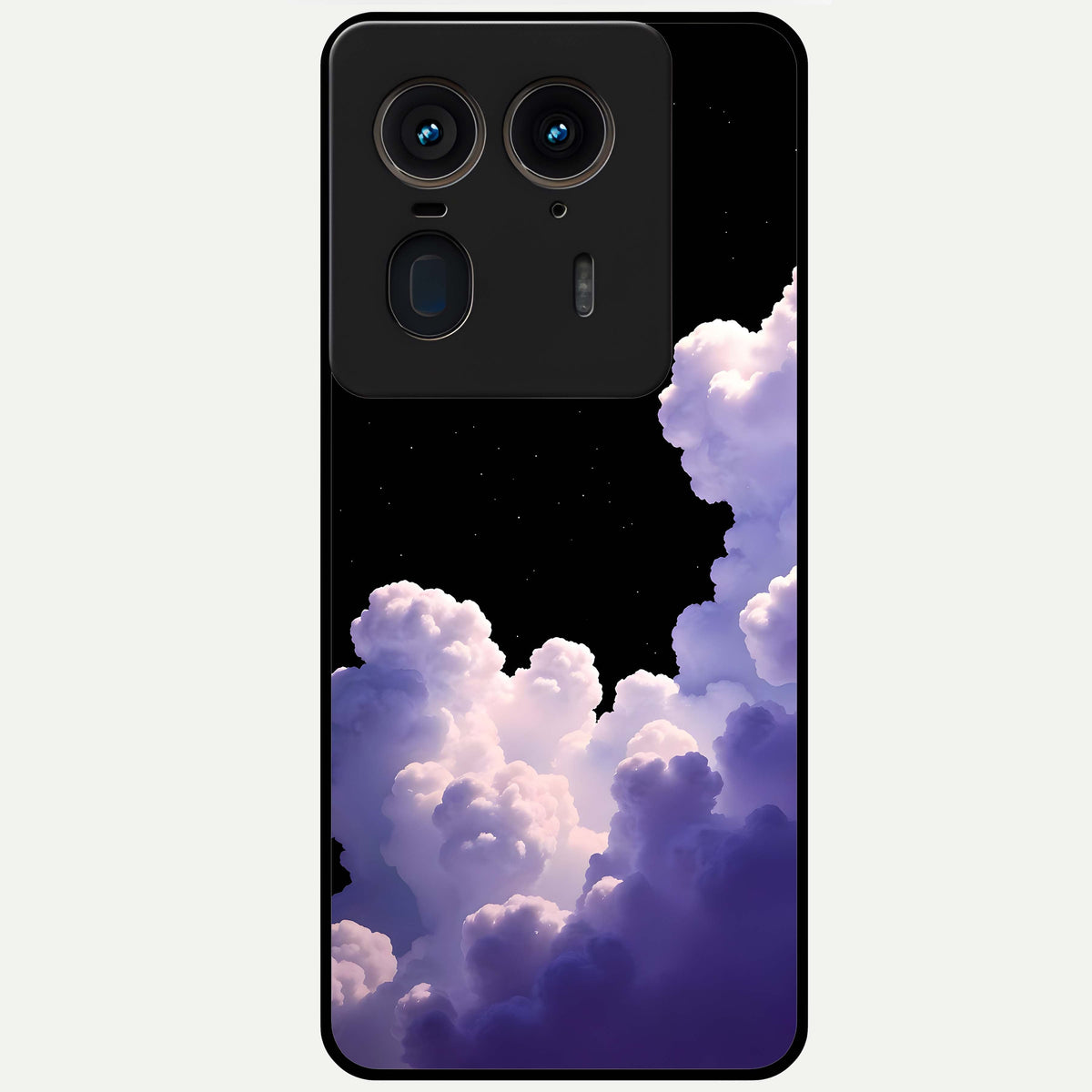  Starlit Night Whispers Glass Case For Moto Edge 50 Ultra back cover – full design glossy printed glass finish