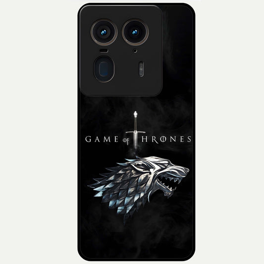  Throne Wolf Legacy Glass Case For Moto Edge 50 Ultra back cover – full design glossy printed glass finish