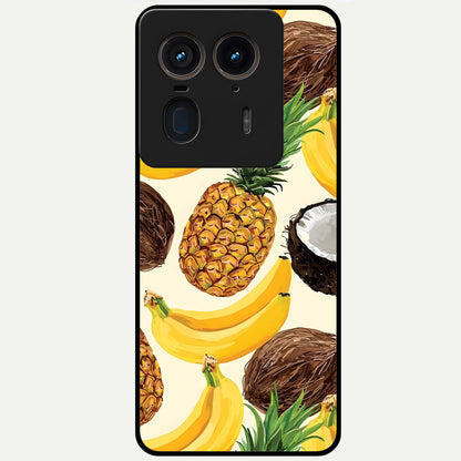  Tropical Fruit Mood Glass Case For Moto Edge 50 Ultra back cover – full design glossy printed glass finish