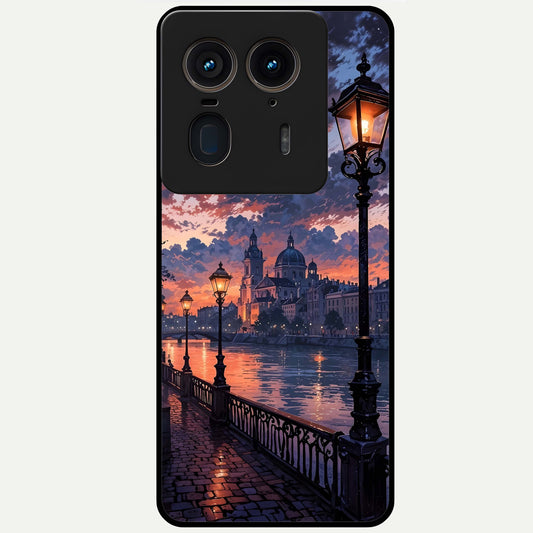  Twilight River Lights Glass Case For Moto Edge 50 Ultra back cover – full design glossy printed glass finish