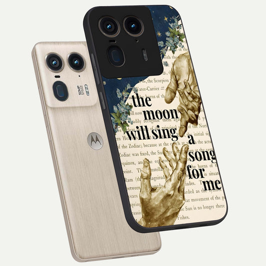 Aesthetic Divine phone case For Moto Edge 50 Ultra showing premium glass back cover with detailed artwork