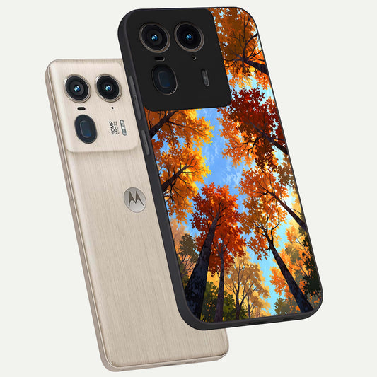  Autumn Sky Rise phone case For Moto Edge 50 Ultra showing premium glass back cover with detailed artwork