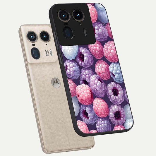  Berry Candy Pop phone case For Moto Edge 50 Ultra showing premium glass back cover with detailed artwork