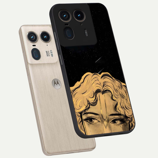 Celestial Gods Plan phone case For Moto Edge 50 Ultra showing premium glass back cover with detailed artwork