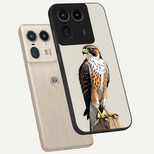  Clever Eagle phone case For Moto Edge 50 Ultra showing premium glass back cover with detailed artwork