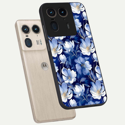  Cute Floral Patterns phone case For Moto Edge 50 Ultra showing premium glass back cover with detailed artwork