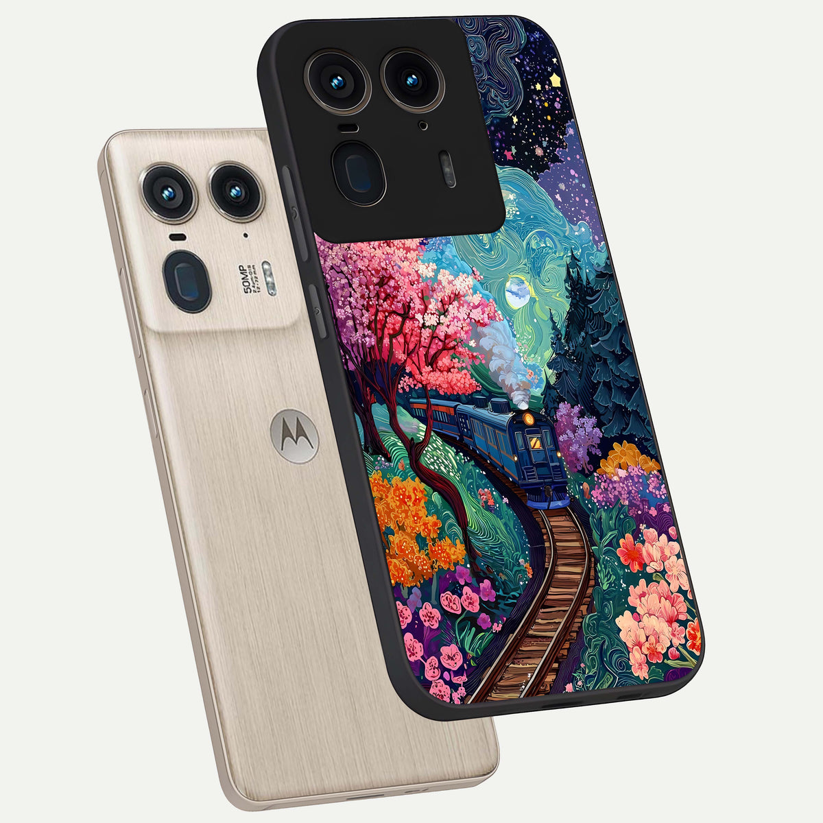  Digital Art phone case For Moto Edge 50 Ultra showing premium glass back cover with detailed artwork
