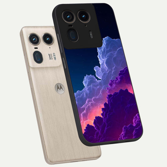  Dreamy Cloud Skies phone case For Moto Edge 50 Ultra showing premium glass back cover with detailed artwork
