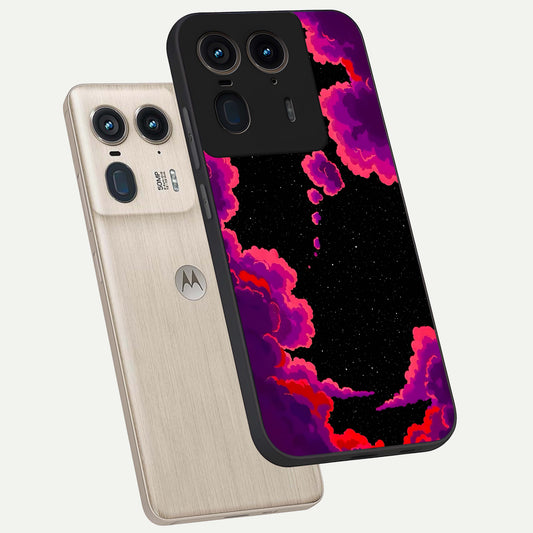  Galaxy Dream Frame phone case For Moto Edge 50 Ultra showing premium glass back cover with detailed artwork
