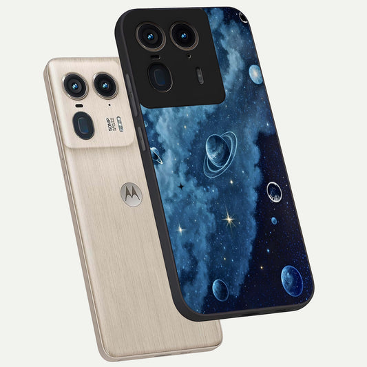  Galaxy Dream Space phone case For Moto Edge 50 Ultra showing premium glass back cover with detailed artwork