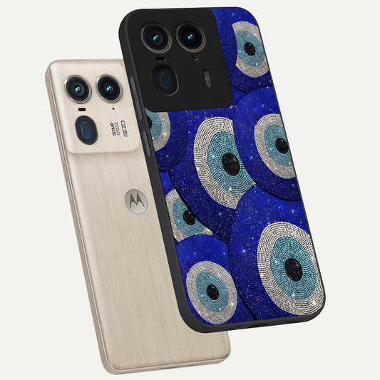  Galaxy Eye Flow phone case For Moto Edge 50 Ultra showing premium glass back cover with detailed artwork