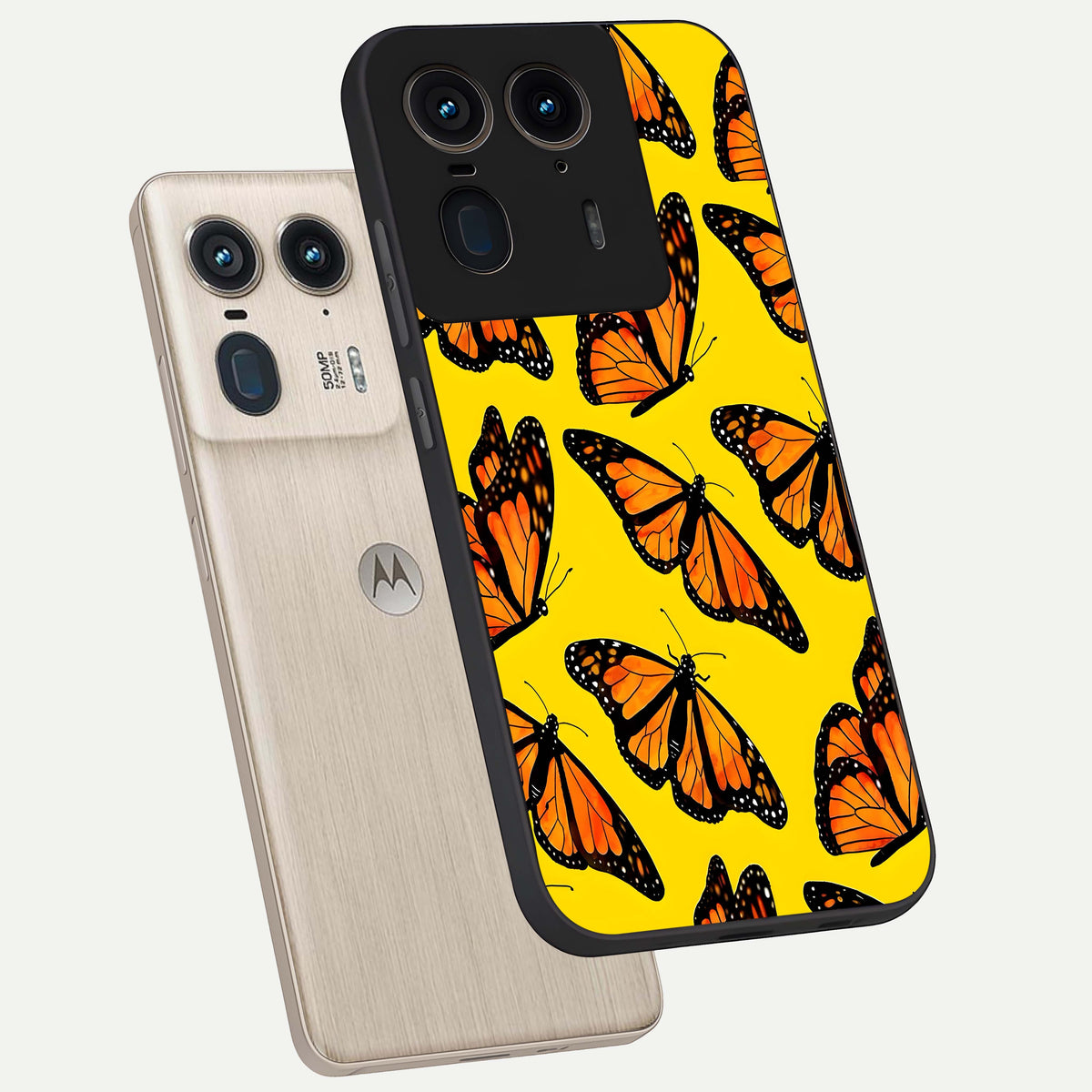  Golden Wing Flight phone case For Moto Edge 50 Ultra showing premium glass back cover with detailed artwork