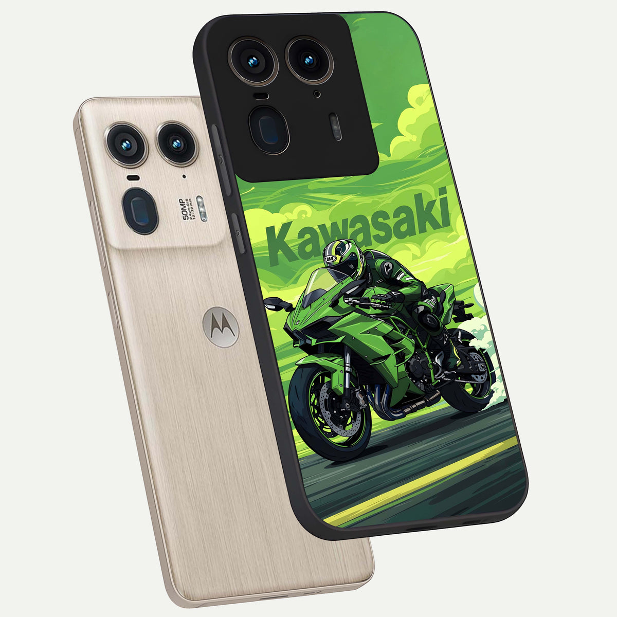  Greenery Sky phone case For Moto Edge 50 Ultra showing premium glass back cover with detailed artwork