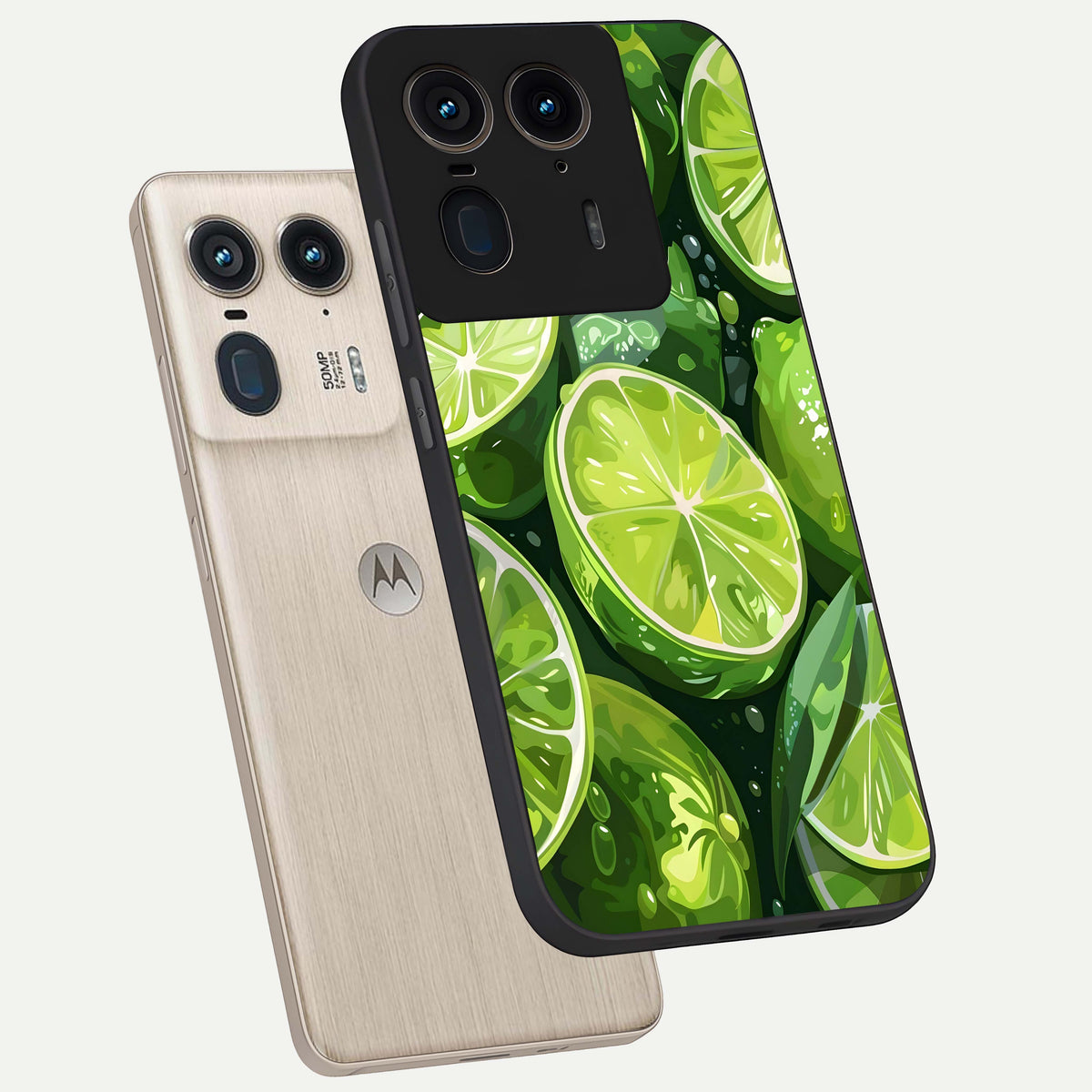  Green Kawasaki phone case For Moto Edge 50 Ultra showing premium glass back cover with detailed artwork